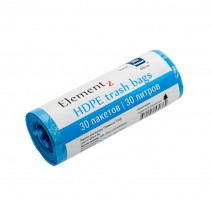 Пакет мусорный 30л ПНД голубой (30шт/рул) Elementz