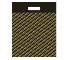 Пакет ПВД 40х45 с вырубной ручка 'Золотая полоса' (50 шт.)