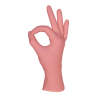 Перчатки нитриловые неопудренные 100шт/упак М, цвет фламинго