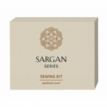 Швейный набор, картонная упаковка SARGAN (игла+ нити+ 2 пуговицы, чер. и бел.) 1/400