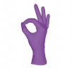 Перчатки нитриловые неопудренные 100шт/упак L пурпурные