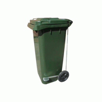Бак (контейнер) на колесах с педалью для мусора, 120 литров, 398