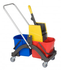 Тележка Aquva 2 x 17 л ведра антрацит