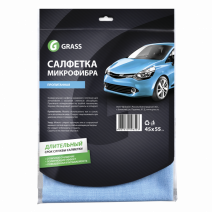 Салфетка микрофибра пропитаннная, синяя GRASS 45*55см 1/25