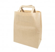 Пакет бумажный 320х200х370 мм крафт, с плоскими ручками (200 шт.)