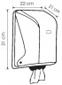 Диспенсер для рулонных бумажных полотенец, Vialli SG1B с центральной вытяжкой