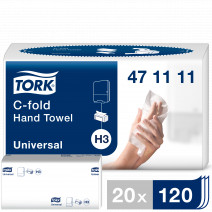Tork листовые полотенца Singlefold C-сложения 2 сл натурального цвета