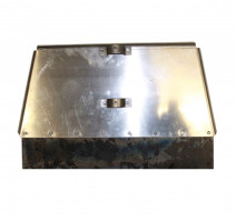 Лопата-движок снегоуборочная 400х500мм дюралиевая трехбортная, с метал. накладкой 10-12см