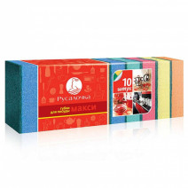 Губки для посуды РУСАЛОЧКА МАКСИ 10шт 1/30