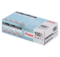 Перчатки нитриловые неопудренные ToMoS 100шт/упак S голубые