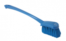 Щётка с длинной ручкой, мягкая, синяя, 415 мм, мягкий ворс, синий цвет