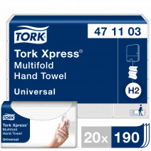 Tork Xpress® листовые полотенца сложения Multifold 2 сл натуральный цвет