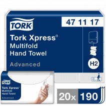 Tork Xpress® листовые полотенца сложения Multifold 2 сл белые