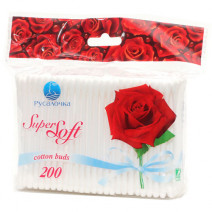 Ватные палочки РУСАЛОЧКА SUPER SOFT 200шт, пакет
