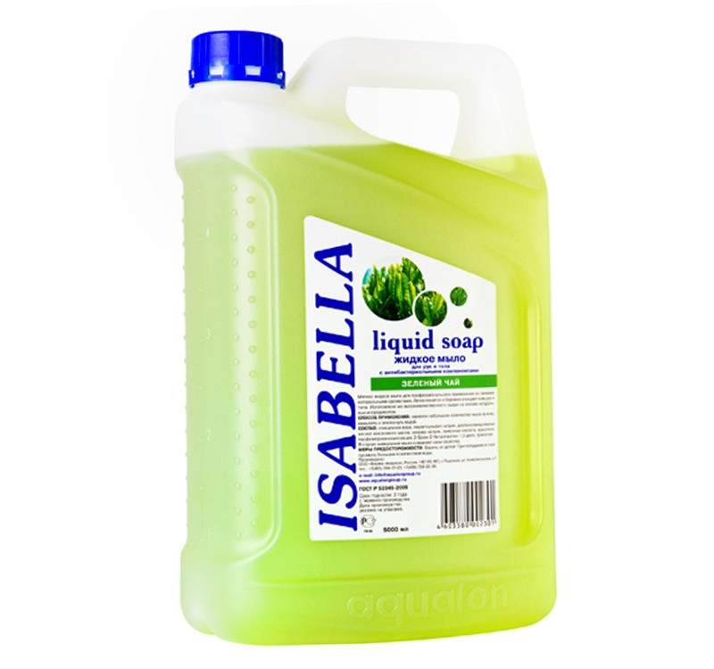Жидкое мыло 5л ISABELLA зеленый чай с антибактериальным эффектом