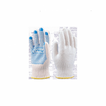 Перчатки трикотажные СПЕЦ х/б с ПВХ, 5 нит, 7 класс 1/10 1/250 1/500
