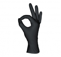 Перчатки нитриловые неопудренные 100шт/упак L черные
