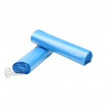 Мешки для мусора 120 литров, 70х110, ПНД, голубые, 10 штук в рулоне, стандарт