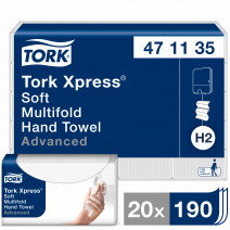 Tork Xpress® листовые полотенца сложения Multifold 2 сл белые целлюлоза