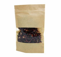 Пакет бумажный крафт зип лок 225х135х45 окно 6.5 (500 шт.)