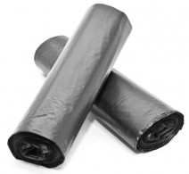 Мешки для мусора 120 литров, 70х110, ПНД, черные, 10 штук в рулоне, стандарт