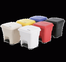 Vileda Гера контейнер пластиковый с педалью и крышкой 35 л 39х39х44 см, зеленый