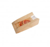 Пакет бумажный 200(100) х60х300 с окном, крафт (1000 шт.)