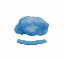 Шапочка-Шарлотта (нетканый материал) 100шт/упак, голубая