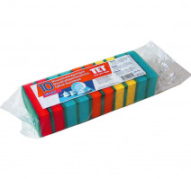 Губка 50х80мм с абразивом 10шт/упак TET