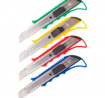 Нож канцелярский 18мм SPONSOR, мет направляющие