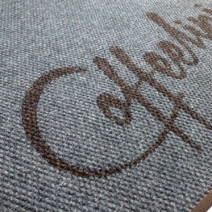 Ворсовые грязезащитные ковры с вклеенным логотипом из материала SuperNop, LS641