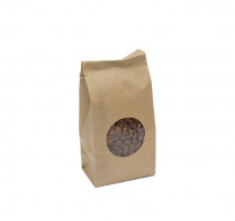 Пакет бумажный 80х50х170 с окном, крафт 70 (600 шт.)