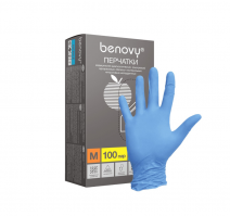 Перчатки нитриловые 200 шт/упак голубые М