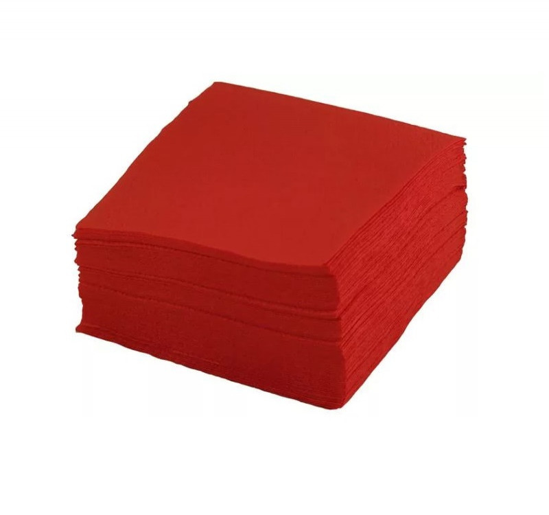 Салфетки бумажные 1сл 24х24 400л/упак TaMbien красные