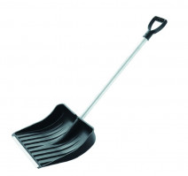 Лопата снегоуборочная 500ммх400мм пласт. с метал. накладкой и алюм. черенком с V-обр. ручкой Викинг