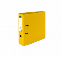 Папка с арочным механизмом А4 75мм, желтая