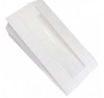 Пакет бумажный 130х50х300 с окном без печати (1500 шт.)