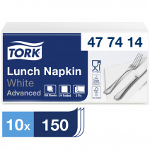 Tork салфетки 33 белые Advanced 150 шт 3 сл