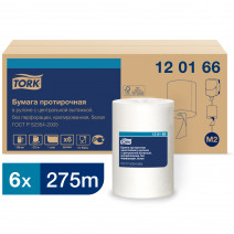 Протирочная бумага Tork 1 сл белая целлюлоза