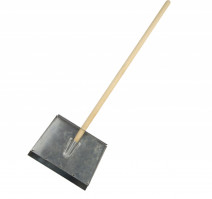 Лопата-движок снегоуборочная 400х500мм дюр. трехбор., с метал. накладкой 10-12см с ЧЕРЕНКОМ /ФС/