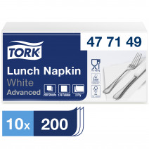 Tork салфетки 33х33 белые