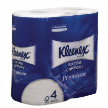 Туалетная бумага белая KIMBERLY KLEENEX® EXTRA COMFORT PREMIUM 4сл,160л, 19,2м, 4шт1/6