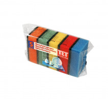 Губка 55х80мм 5шт/упак TET с абразивом