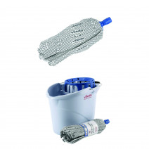 МОП х/б+полиэстер с резьбовым креплением Супер-Моп Антибак VILEDA 33см 1/24