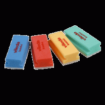 Губка мягкая с белым абразивом, зеленая профильная VILEDA 15*7*4см 1/10 1/100