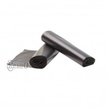 Мешки для мусора 60 литров, ПНД, черные, 20 штук в рулоне. стандарт