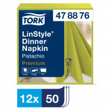 Салфетки Tork LinStyle, Premium, 39х39 см, 1 сл, 50 листов, фисташковые