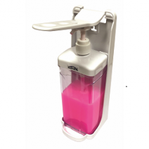 Диспенсер локтевой для жидкого мыла и антисептика, пластик 1л