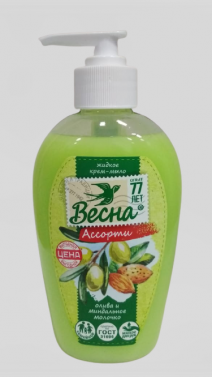 Жидкое мыло ОЛИВА и МИНД.МОЛОЧКО ВЕСНА насос 280мл 1/15