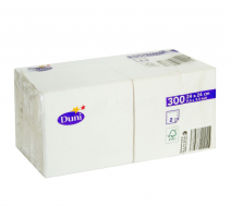 Салфетки бумажные 2сл 24х24 300л/упак DUNI белые